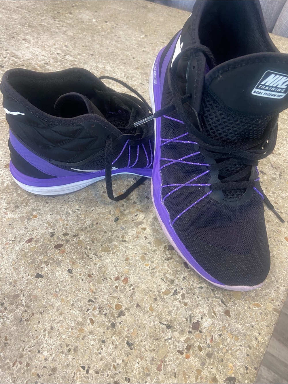 Nike Women's Black & Purple Cross-Training Sneakers
